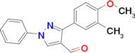 3-(4-Methoxy-3-methylphenyl)-1-phenyl-1H-pyrazole-4-carbaldehyde