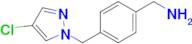 (4-((4-Chloro-1H-pyrazol-1-yl)methyl)phenyl)methanamine