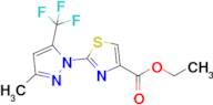 Ethyl 2-(3-methyl-5-(trifluoromethyl)-1H-pyrazol-1-yl)thiazole-4-carboxylate