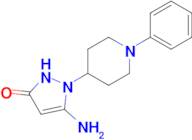 5-amino-1-(1-phenylpiperidin-4-yl)-2,3-dihydro-1H-pyrazol-3-one