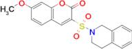 3-((3,4-Dihydroisoquinolin-2(1H)-yl)sulfonyl)-7-methoxy-2H-chromen-2-one