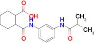 2-((3-Isobutyramidophenyl)carbamoyl)cyclohexane-1-carboxylic acid