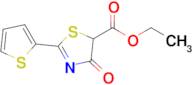 ethyl 4-oxo-2-(thiophen-2-yl)-4,5-dihydro-1,3-thiazole-5-carboxylate