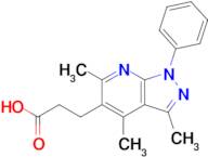 3-(3,4,6-Trimethyl-1-phenyl-1H-pyrazolo[3,4-b]pyridin-5-yl)propanoic acid