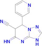 5-imino-7-(pyridin-3-yl)-3H,5H,6H,7H-[1,2,4]triazolo[1,5-a]pyrimidine-6-carbonitrile