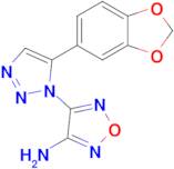 4-(5-(Benzo[d][1,3]dioxol-5-yl)-1H-1,2,3-triazol-1-yl)-1,2,5-oxadiazol-3-amine