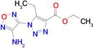 Ethyl 1-(4-amino-1,2,5-oxadiazol-3-yl)-5-ethyl-1H-1,2,3-triazole-4-carboxylate