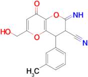 6-(hydroxymethyl)-2-imino-4-(3-methylphenyl)-8-oxo-2H,3H,4H,8H-pyrano[3,2-b]pyran-3-carbonitrile