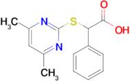 2-((4,6-Dimethylpyrimidin-2-yl)thio)-2-phenylacetic acid