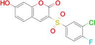 3-((3-Chloro-4-fluorophenyl)sulfonyl)-7-hydroxy-2H-chromen-2-one