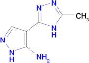 4-(5-methyl-4H-1,2,4-triazol-3-yl)-1H-pyrazol-5-amine