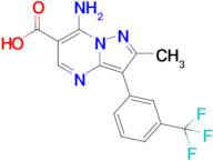 7-Amino-2-methyl-3-(3-(trifluoromethyl)phenyl)pyrazolo[1,5-a]pyrimidine-6-carboxylic acid