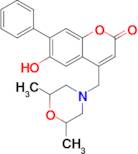 4-((2,6-Dimethylmorpholino)methyl)-6-hydroxy-7-phenyl-2H-chromen-2-one