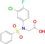 N-(3-chloro-4-fluorophenyl)-N-(phenylsulfonyl)glycine