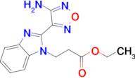 Ethyl 3-(2-(4-amino-1,2,5-oxadiazol-3-yl)-1H-benzo[d]imidazol-1-yl)propanoate
