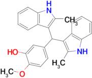 5-(Bis(2-methyl-1H-indol-3-yl)methyl)-2-methoxyphenol