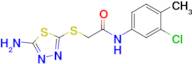 2-((5-Amino-1,3,4-thiadiazol-2-yl)thio)-N-(3-chloro-4-methylphenyl)acetamide