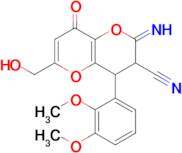 4-(2,3-dimethoxyphenyl)-6-(hydroxymethyl)-2-imino-8-oxo-2H,3H,4H,8H-pyrano[3,2-b]pyran-3-carbonitrile
