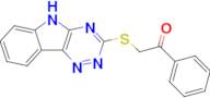 2-((5H-[1,2,4]triazino[5,6-b]indol-3-yl)thio)-1-phenylethan-1-one