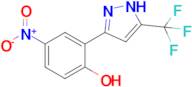 4-Nitro-2-(5-(trifluoromethyl)-1H-pyrazol-3-yl)phenol