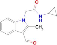N-cyclopropyl-2-(3-formyl-2-methyl-1H-indol-1-yl)acetamide