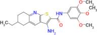 3-Amino-6-ethyl-N-(3,4,5-trimethoxyphenyl)-5,6,7,8-tetrahydrothieno[2,3-b]quinoline-2-carboxamide