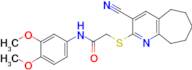 2-((3-Cyano-6,7,8,9-tetrahydro-5H-cyclohepta[b]pyridin-2-yl)thio)-N-(3,4-dimethoxyphenyl)acetamide