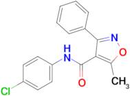 N-(4-chlorophenyl)-5-methyl-3-phenylisoxazole-4-carboxamide