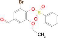 2-Bromo-6-ethoxy-4-formylphenyl benzenesulfonate