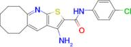 3-Amino-N-(4-chlorophenyl)-5,6,7,8,9,10-hexahydrocycloocta[b]thieno[3,2-e]pyridine-2-carboxamide