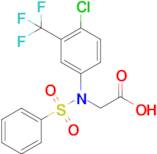 N-(4-chloro-3-(trifluoromethyl)phenyl)-N-(phenylsulfonyl)glycine