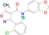 N-(benzo[d][1,3]dioxol-5-yl)-3-(2,6-dichlorophenyl)-5-methylisoxazole-4-carboxamide