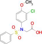 N-(3-chloro-4-methoxyphenyl)-N-(phenylsulfonyl)glycine