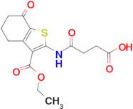 4-((3-(Ethoxycarbonyl)-7-oxo-4,5,6,7-tetrahydrobenzo[b]thiophen-2-yl)amino)-4-oxobutanoic acid