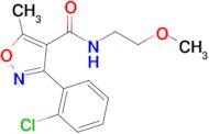 3-(2-Chlorophenyl)-N-(2-methoxyethyl)-5-methylisoxazole-4-carboxamide