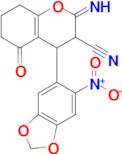 2-imino-4-(6-nitro-2H-1,3-benzodioxol-5-yl)-5-oxo-3,4,5,6,7,8-hexahydro-2H-1-benzopyran-3-carbonitrile
