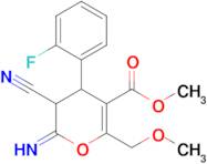 methyl 3-cyano-4-(2-fluorophenyl)-2-imino-6-(methoxymethyl)-3,4-dihydro-2H-pyran-5-carboxylate