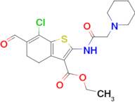 Ethyl 7-chloro-6-formyl-2-(2-(piperidin-1-yl)acetamido)-4,5-dihydrobenzo[b]thiophene-3-carboxylate