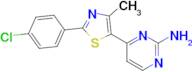 4-[2-(4-chlorophenyl)-4-methyl-1,3-thiazol-5-yl]pyrimidin-2-amine