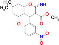 methyl 2-imino-7,7-dimethyl-4-(3-nitrophenyl)-5-oxo-3,4,5,6,7,8-hexahydro-2H-1-benzopyran-3-carboxylate