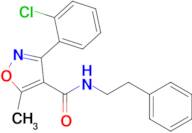 3-(2-Chlorophenyl)-5-methyl-N-phenethylisoxazole-4-carboxamide