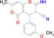 2-imino-4-(3-methoxyphenyl)-7-methyl-5-oxo-2H,3H,4H,5H-pyrano[4,3-b]pyran-3-carbonitrile