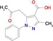 3-Methyl-5-(2-oxopropyl)-1-phenyl-1H-pyrazole-4-carboxylic acid