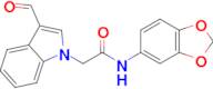 N-(benzo[d][1,3]dioxol-5-yl)-2-(3-formyl-1H-indol-1-yl)acetamide