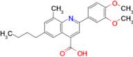 6-Butyl-2-(3,4-dimethoxyphenyl)-8-methylquinoline-4-carboxylic acid