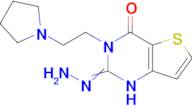 2-hydrazinylidene-3-[2-(pyrrolidin-1-yl)ethyl]-1H,2H,3H,4H-thieno[3,2-d]pyrimidin-4-one