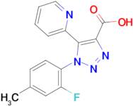 1-(2-Fluoro-4-methylphenyl)-5-(pyridin-2-yl)-1H-1,2,3-triazole-4-carboxylic acid