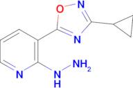 3-Cyclopropyl-5-(2-hydrazinylpyridin-3-yl)-1,2,4-oxadiazole