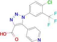 1-(4-Chloro-3-(trifluoromethyl)phenyl)-5-(pyridin-4-yl)-1H-1,2,3-triazole-4-carboxylic acid