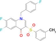 6,7-Difluoro-1-(4-fluorobenzyl)-3-(m-tolylsulfonyl)quinolin-4(1H)-one